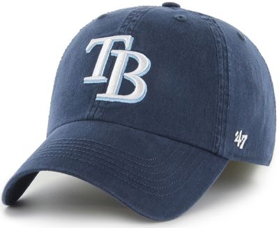 47 MLB Team Color Primary Logo Franchise Fitted Baseball Hat Cap, Unisex Adult - Tampa Bay Rays - Navy (Large)
