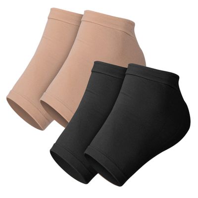 2 Pairs Reusable Heel Socks, Elastic Silicone Protectors