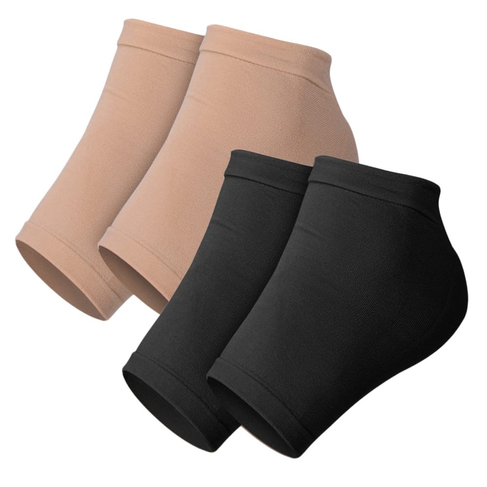 2 Pairs Reusable Heel Socks, Elastic Silicone Protectors