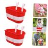 BCOATH 2pcs Boy Girl's Scooter Basket Boys and Girls Bike Parts Handlebar Tassel Storage view 3