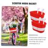BCOATH 2pcs Boy Girl's Scooter Basket Boys and Girls Bike Parts Handlebar Tassel Storage view 4