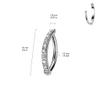 Pierced Owl 14GA F136 Implant Grade Titanium CZ Crystal Paved Hinged Curved Bar Belly Button Ring (Gold Tone/Clear) view 2