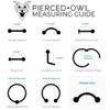 Pierced Owl 14GA F136 Implant Grade Titanium CZ Crystal Paved Hinged Curved Bar Belly Button Ring (Gold Tone/Clear) view 4