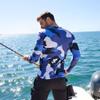 INGEAR Rash Guard Long Sleeve Swim Shirt for Men UPF 50+ Sun Protection, Quick Dry, Moisture Wicking, Light Weight, Long Sleeves Shirt for Outdoor Sports (Blue Camo, XX-Large) view 3