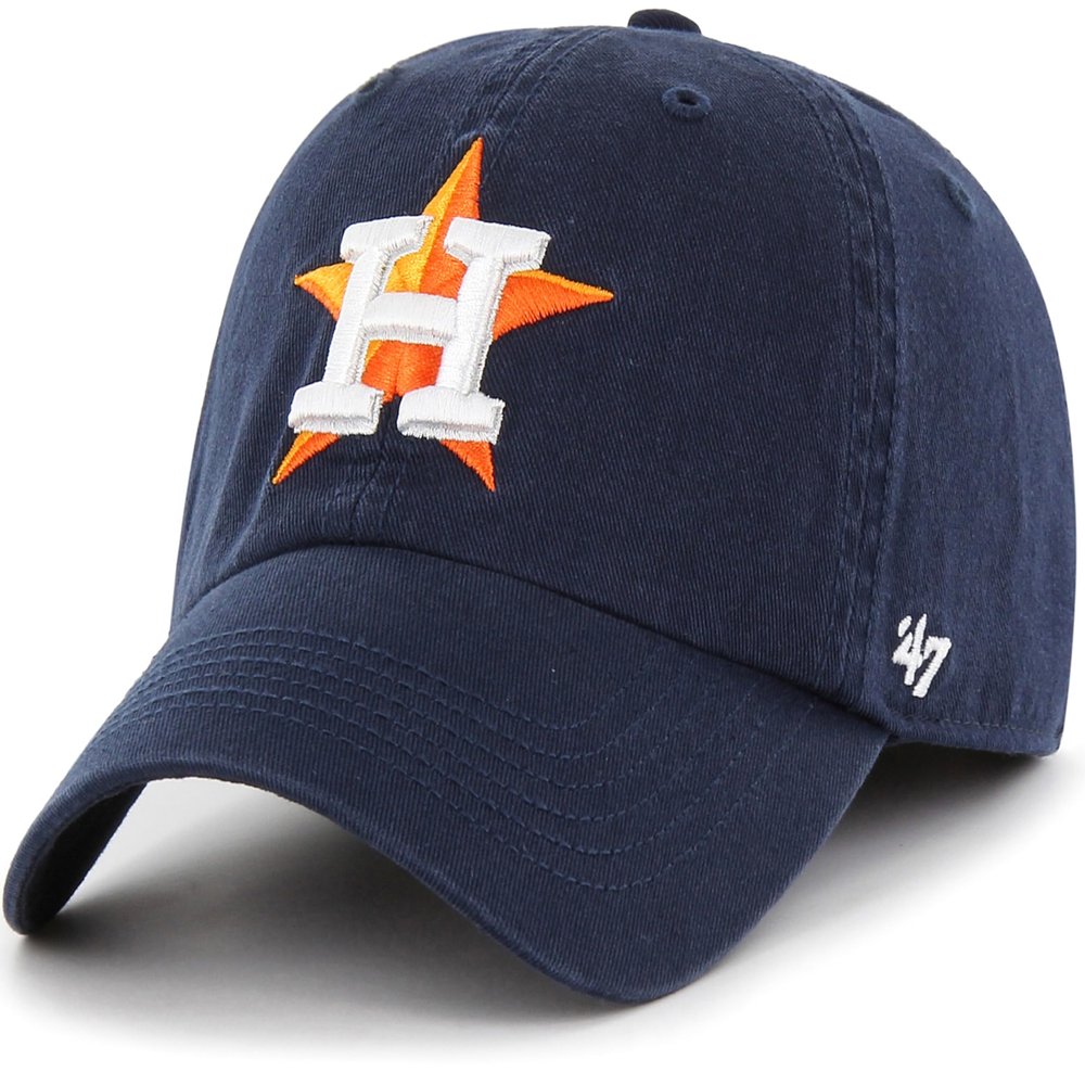 47 MLB Team Color Primary Logo Franchise Fitted Baseball Hat Cap, Unisex Adult - Houston Astros - Navy (Medium)