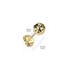 18GA 316L Stainless Steel Hammered Ball Stud Earrings, Sold as a Pair (6mm, Gold Tone) view 2