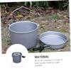 Sosoport 1set Camping Cooking Pot Set Lightweight Outdoor Cookware for People Skid Handle Non-Stick Design for Camping Hiking and Picnics view 2