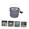 Sosoport 1set Camping Cooking Pot Set Lightweight Outdoor Cookware for People Skid Handle Non-Stick Design for Camping Hiking and Picnics view 3