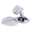 Ambassador Marine Recessed Shower- Chrome Cup & Lid, Small Chrome Sprayer (No Eyelet), 6' Black Rubber Hose - 136-0006-CP-W view 3