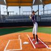 Portolite - Half Length Batting Mat - SpikeTek - Home Plate Hitting Mats - Red view 1