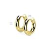 18GA 316L Stainless Steel 3mm Thick Hinged Round Hoop Earrings, Sold as a Pair (8mm Diameter, Silver Tone) view 2