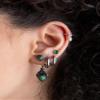 18GA 316L Stainless Steel 3mm Thick Hinged Round Hoop Earrings, Sold as a Pair (8mm Diameter, Silver Tone) view 4