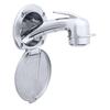 Ambassador Marine Recessed Shower- Chrome Cup with Stainless Steel Lid, Small Chrome Sprayer, 6' White Rubber Hose - 136-0040-CW-W view 1