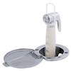 Ambassador Marine Recessed Shower- Chrome Cup with Stainless Steel Lid, Hammer-Head Warm White Sprayer, 10' White Rubber Hose - 136-0044-CW-W view 3