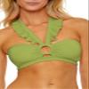 Soluna Swim Buckle Up - Women's Shirred Bandeau Bikini Top, Adjustable, Tie Back, Swimwear Separates for Women, Kiwi, Small view 1