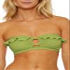 Soluna Swim Buckle Up - Women's Shirred Bandeau Bikini Top, Adjustable, Tie Back, Swimwear Separates for Women, Kiwi, Small view 4