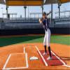 Portolite - Half Length Batting Mat - SpikeTek - Home Plate Hitting Mats - Blue view 1