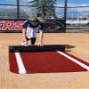 Portolite - Half Length Batting Mat - SpikeTek - Home Plate Hitting Mats - Blue view 2