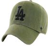 47 Los Angeles Dodgers Hat Mens Womens Clean Up Adjustable Cap, Sandalwood, Black Logo view 1