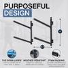 StoreYourBoard G-Kayak Wall Rack  Heavy-Duty Outdoor Kayak Rack for 2 Boats, Adjustable Storage Wall Mount Hanger, Space-Saving Outdoor Storage for Kayak Wall Mount - Holds 200 lbs - Silver view 3