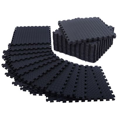 24 Pack, 96 SQFT - 24" x 24" - 1/2" Extra Thick Floor Exercise Mat for Home Gym or Floor Padding - High-Density EVA Interlocking Foam Floor Tiles for Gym Equipment, Play Area | Yoga, Cardio, Weights