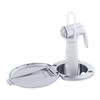Ambassador Marine Recessed Shower- Chrome Cup & Lid, Hammer-Head Arctic White Sprayer, 6' Stainless Steel Hose - 136-0016-CA-W view 3