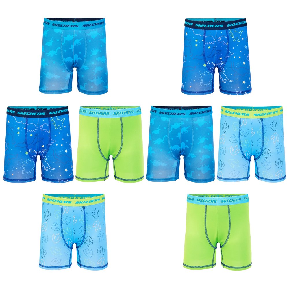 Amazon Exclusive 8PK Athletic Boxer Briefs with Unique Prints in Sizes 2/3t, 4, 6, 8 and 10