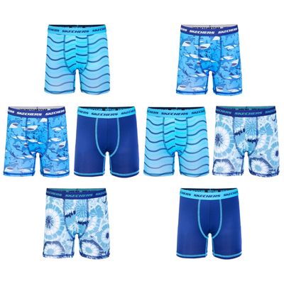 Amazon Exclusive 8PK Athletic Boxer Briefs with Unique Prints in Sizes 2/3t, 4, 6, 8 and 10