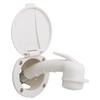 Ambassador Marine Recessed Shower- Warm White Cup & Lid, Small Warm White Sprayer, 6' Stainless Steel Hose - 136-0008-WH-W view 2