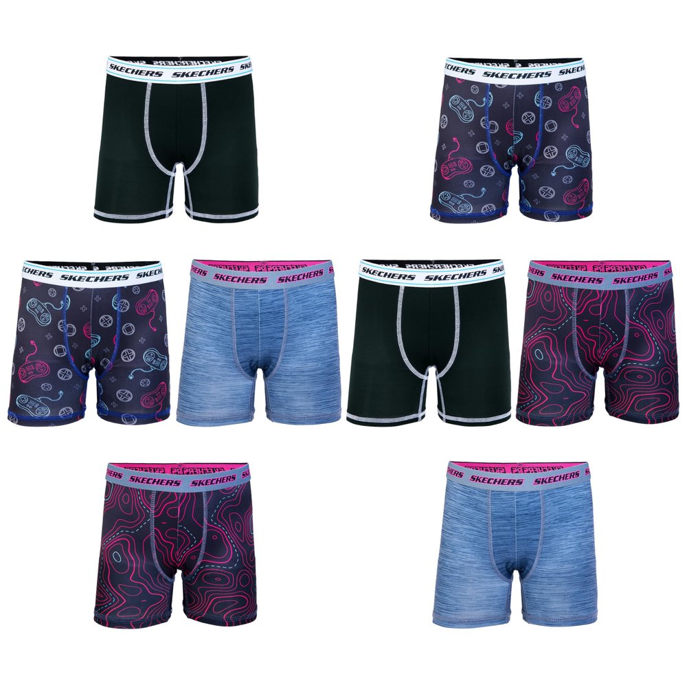 Amazon Exclusive 8PK Athletic Boxer Briefs with Unique Prints in Sizes 2/3t-10