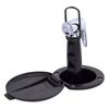 Ambassador Marine Recessed Shower- Black Cup & Lid, Hammer-Head Black Sprayer, 6' Stainless Steel Hose - 136-0016-KP-W view 3