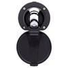 Ambassador Marine Recessed Shower- Black Cup & Lid, Hammer-Head Black Sprayer, 6' Stainless Steel Hose - 136-0016-KP-W view 4