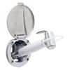 Ambassador Marine Recessed Shower- Chrome Cup with Stainless Steel Lid, Hammer-Head Arctic White Sprayer, 10' White Rubber Hose - 136-0044-CA-W view 2