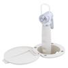 Ambassador Marine Recessed Shower- Warm White Cup & Lid, Hammer-Head Warm White Sprayer, 6' White Rubber Hose - 136-0012-WH-W view 3