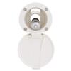 Ambassador Marine Recessed Shower- Warm White Cup & Lid, Hammer-Head Warm White Sprayer, 6' White Rubber Hose - 136-0012-WH-W view 4