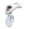 Ambassador Marine Recessed Shower- Chrome Cup & Lid, Hammer-Head Warm White Sprayer, 6' White Rubber Hose - 136-0012-CW-W view 1