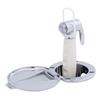Ambassador Marine Recessed Shower- Chrome Cup & Lid, Hammer-Head Warm White Sprayer, 6' White Rubber Hose - 136-0012-CW-W view 3