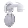 Ambassador Marine Recessed Shower- Arctic White Cup with Stainless Steel Lid, Small Arctic White Sprayer, 6' Stainless Steel Hose - 136-0048-AW-W view 1