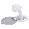 Ambassador Marine Recessed Shower- Arctic White Cup with Stainless Steel Lid, Small Arctic White Sprayer, 6' Stainless Steel Hose - 136-0048-AW-W view 3