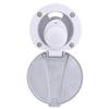 Ambassador Marine Recessed Shower- Arctic White Cup with Stainless Steel Lid, Small Arctic White Sprayer, 6' Stainless Steel Hose - 136-0048-AW-W view 4