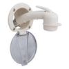 Ambassador Marine Recessed Shower- Warm White Cup with Stainless Steel Lid, Small Warm White Sprayer, 10' White Rubber Hose - 136-0047-WH-W view 1