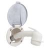 Ambassador Marine Recessed Shower- Warm White Cup with Stainless Steel Lid, Small Warm White Sprayer, 10' White Rubber Hose - 136-0047-WH-W view 2