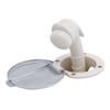 Ambassador Marine Recessed Shower- Warm White Cup with Stainless Steel Lid, Small Warm White Sprayer, 10' White Rubber Hose - 136-0047-WH-W view 3