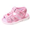Baby Boy Girl Summer Sandals Infant Squeaky Shoes Lightwight Non-Slip Toddler Flat Bottom Non Slip OpenToe Breathable Soft Infant Sandals (Pink, 9 Toddler) view 1