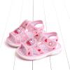 Baby Boy Girl Summer Sandals Infant Squeaky Shoes Lightwight Non-Slip Toddler Flat Bottom Non Slip OpenToe Breathable Soft Infant Sandals (Pink, 9 Toddler) view 2