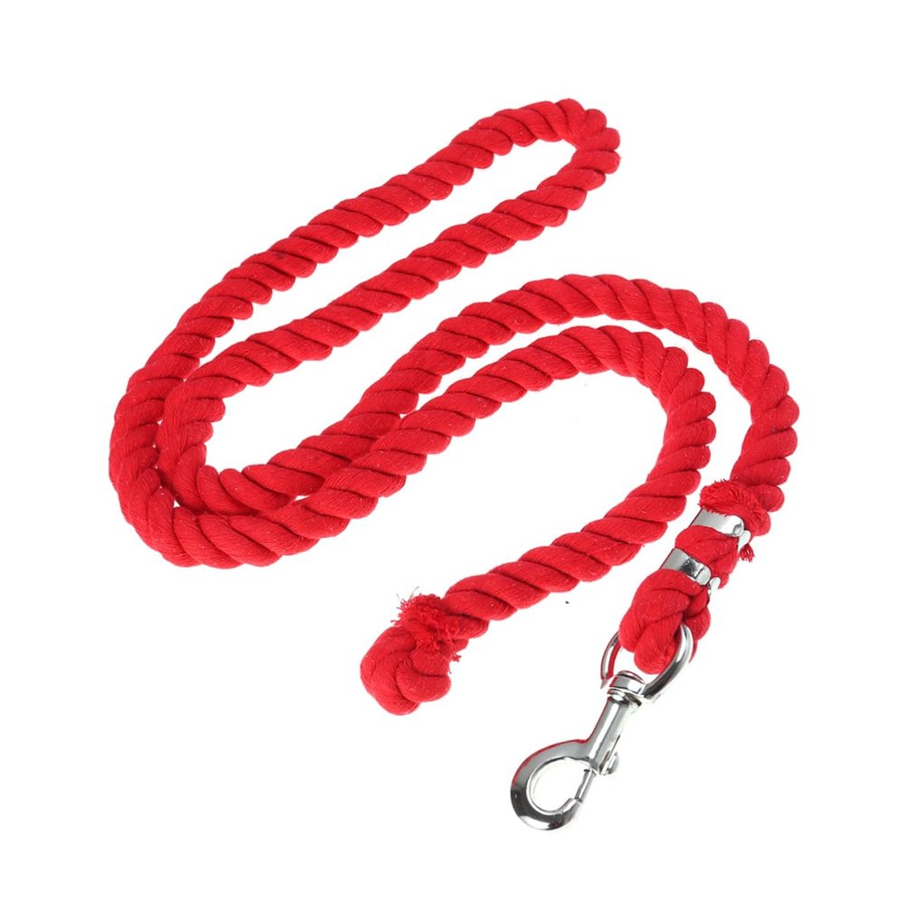 SUPVOX Rope with Trigger Clip Snap Hook for Stable Use Durable Thick Twisted Material Red for Livestock and Equine Activities