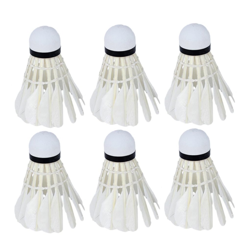 SUPVOX Badminton Sets for Backyard 12pc White Shuttlecocks Outdoor/Indoor Resistance to Deformation