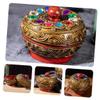 Amosfun Jewelry Organizer Box Decorative Design Trinket Holder for Necklaces Earrings and Items for Dresser Vanity Storage view 2