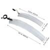 Happyyami 1set Adjustable Road Bike Mud Guard Telescopic Accessories for Front Wheel Easy to Install Design for Cycling Wet Conditions Grey view 2