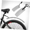 Happyyami 1set Adjustable Road Bike Mud Guard Telescopic Accessories for Front Wheel Easy to Install Design for Cycling Wet Conditions Grey view 4